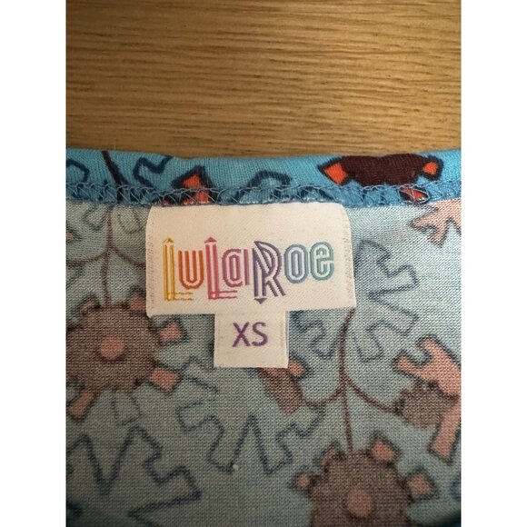 LuLaRoe Irma Top‎ Puzzle Colorful Size XS Hi Low Teacher Travel Loungewear NWT - Picture 3 of 12